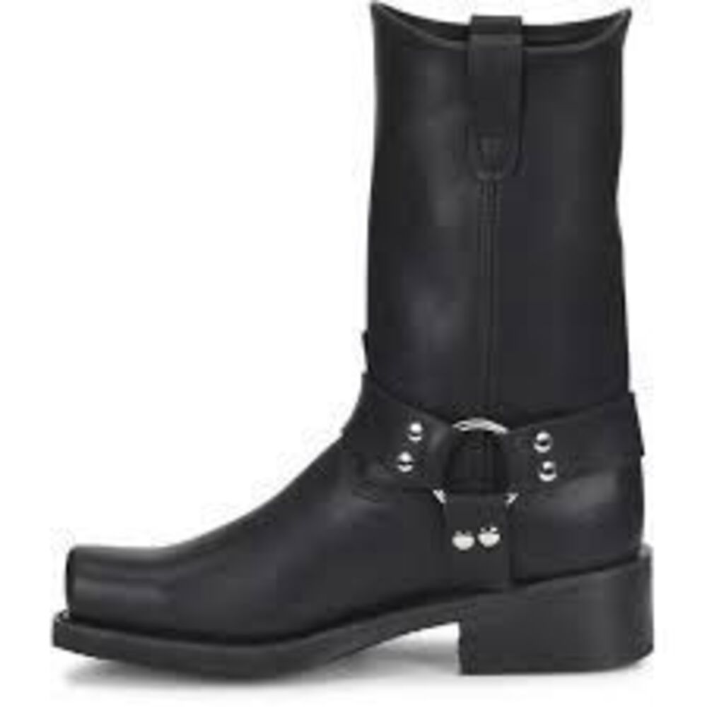Double H Motorcycle Boots Black Leather Studded Buckle Bikercore Men's 14